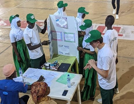 FSYF 2nd place winner, Joseph working on his project in Nigeria.